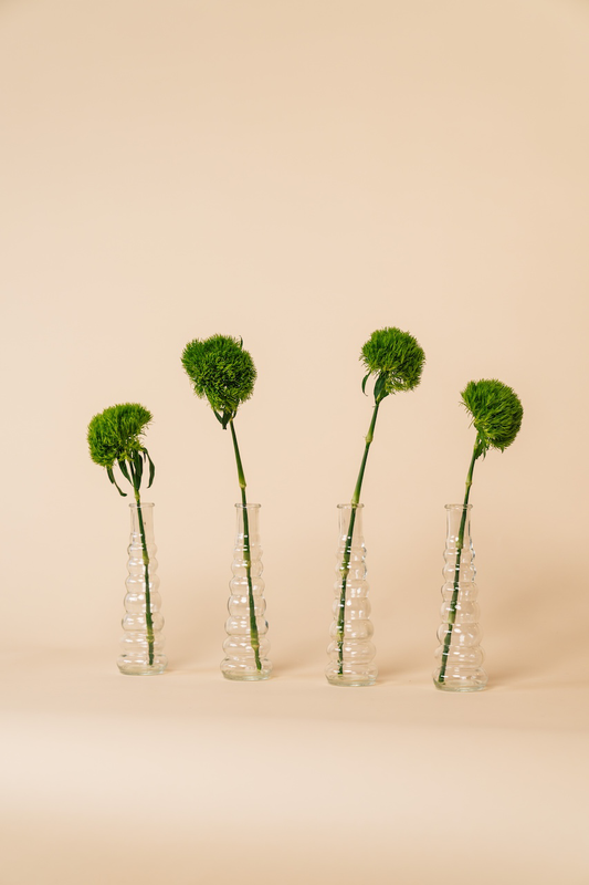 Clear Bubble Bud Vase