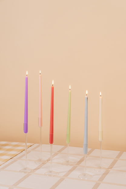 Clear Glass Candlestick Holder