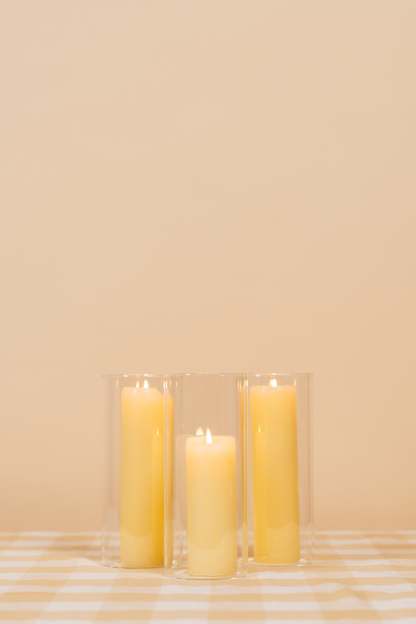 Clear Glass Hurricane Candle Holder - Large
