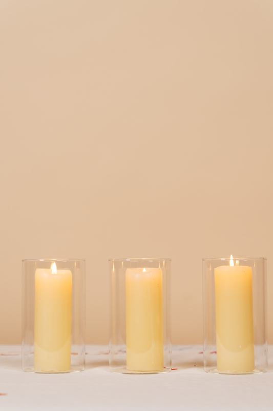 Clear Glass Hurricane Candle Holder - Medium 