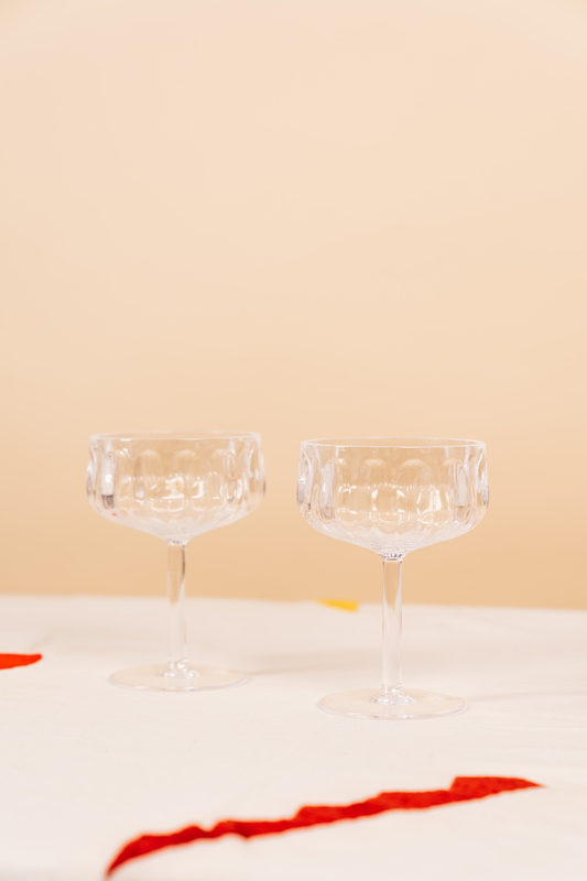 Clear Lucia Acrylic Coupe Glasses