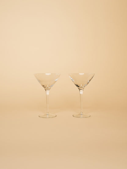 Clear Martini Glass Set