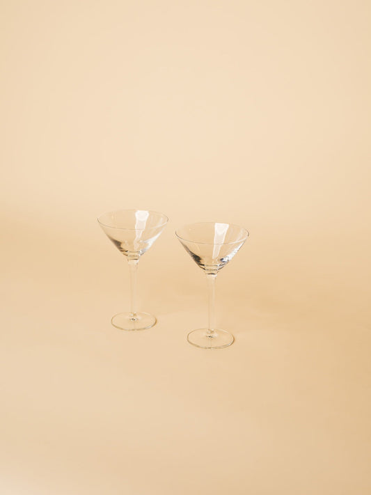 Clear Martini Glass Set