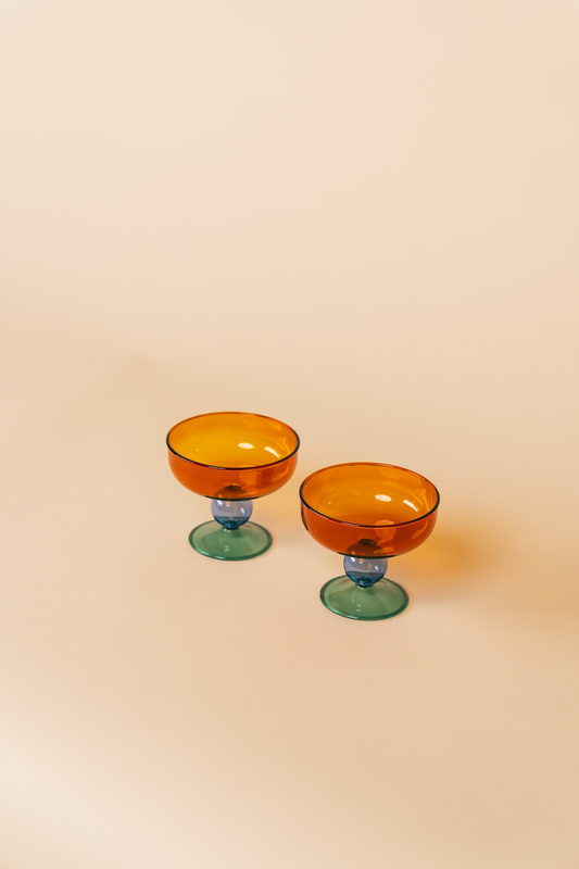 Colored Dessert Glass Bowl