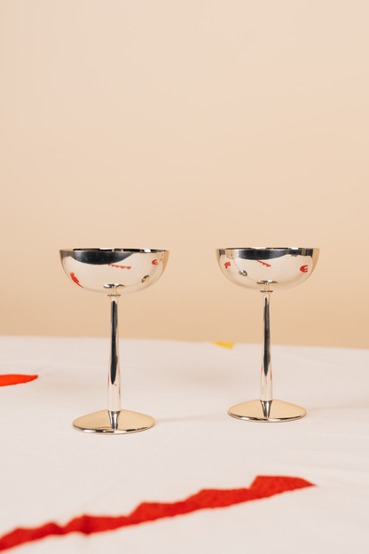 Emporia Stainless Steel Coupe Cocktail Glass Set of 3