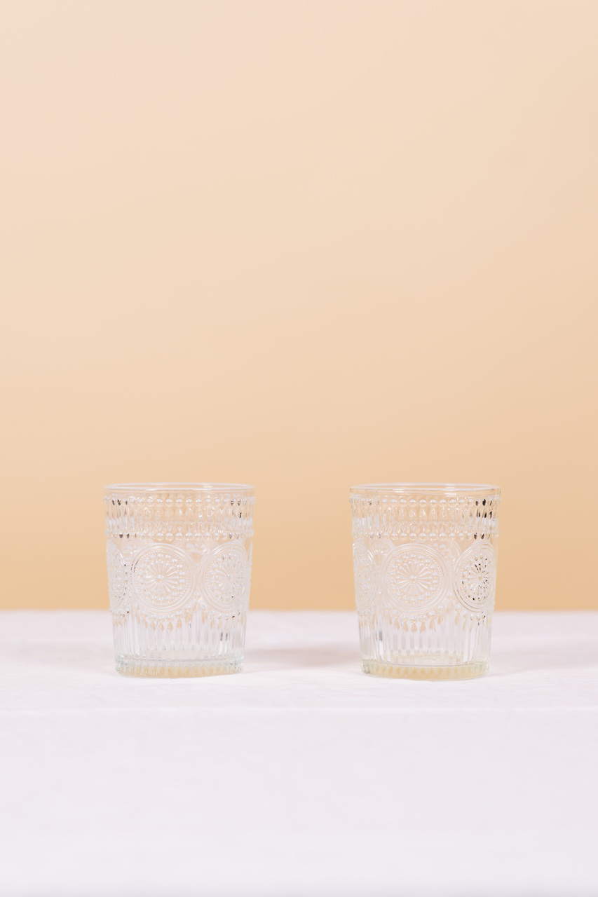 Engraved Retro Glass Water Cup