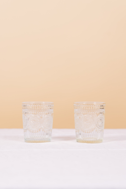 Engraved Retro Glass Water Cup