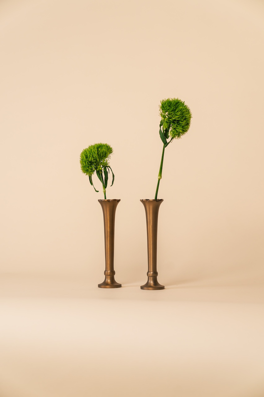 Flannery Scalloped Brass Bud Vase