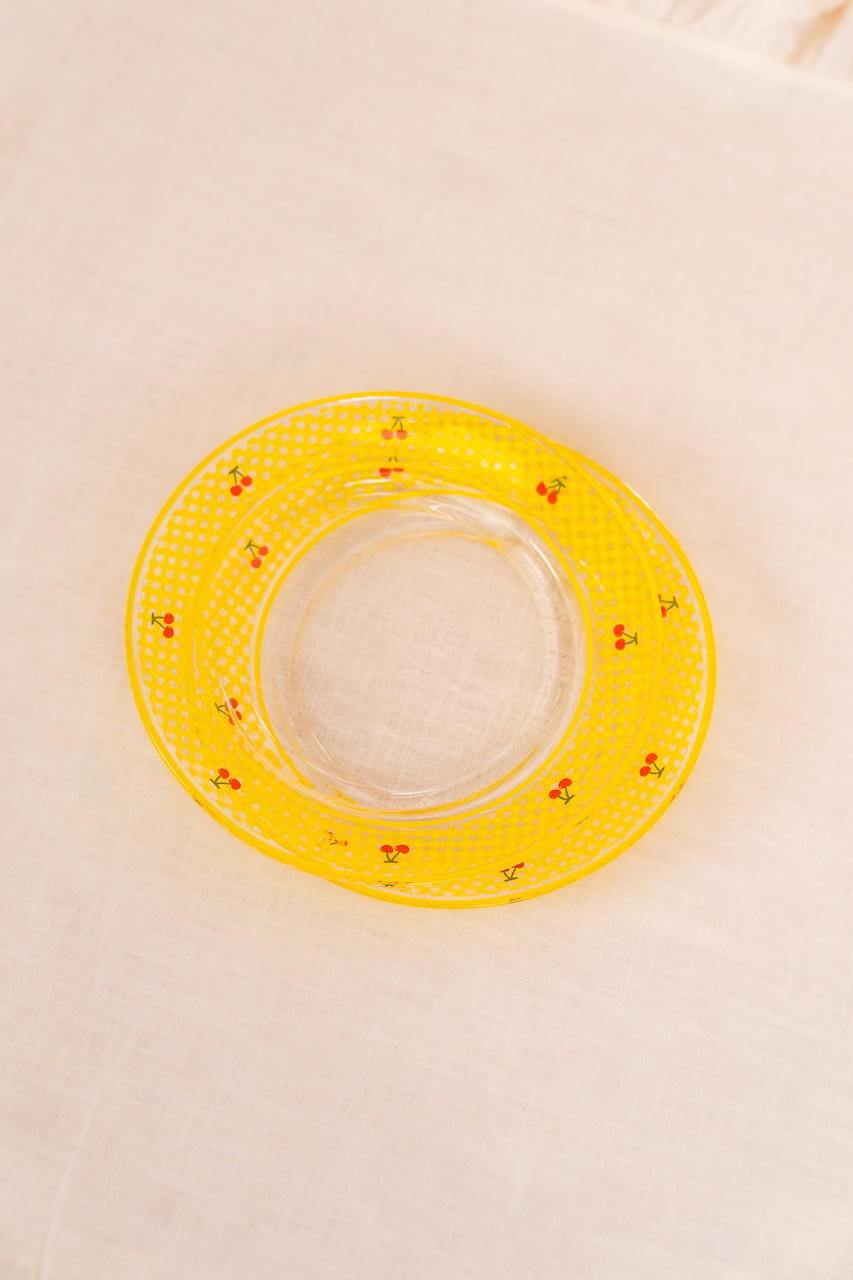 Gingham Cherry Salad Plate