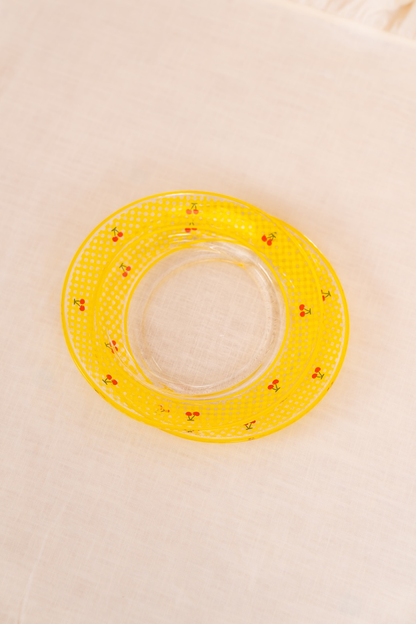 Gingham Cherry Salad Plate