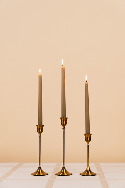 Gold Classic Candlestick Holder Set