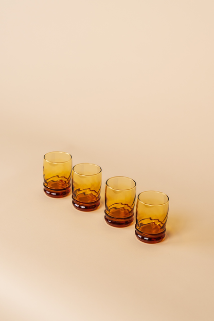 Gradient Amber Glass Cup