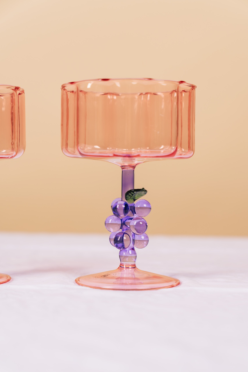 Grape Stemmed Goblet