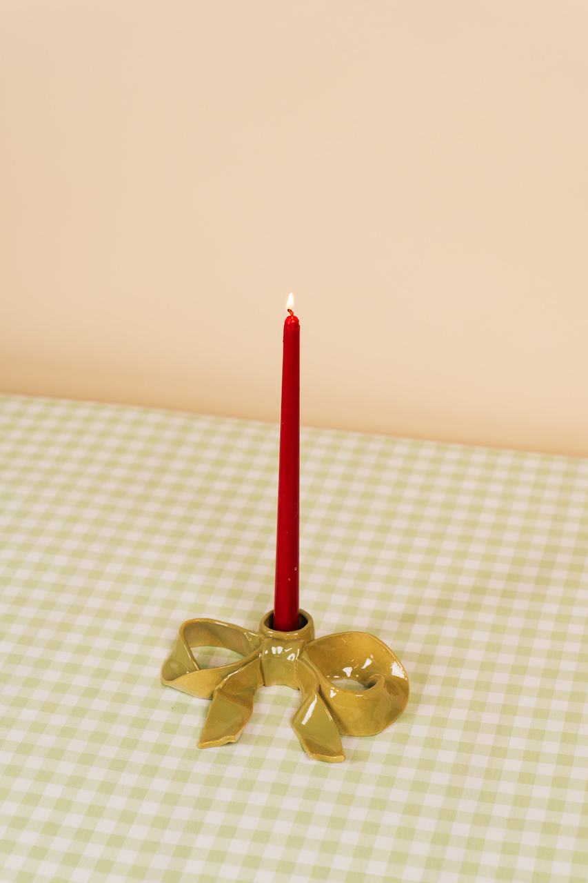 Green BowKnot Candle Holder