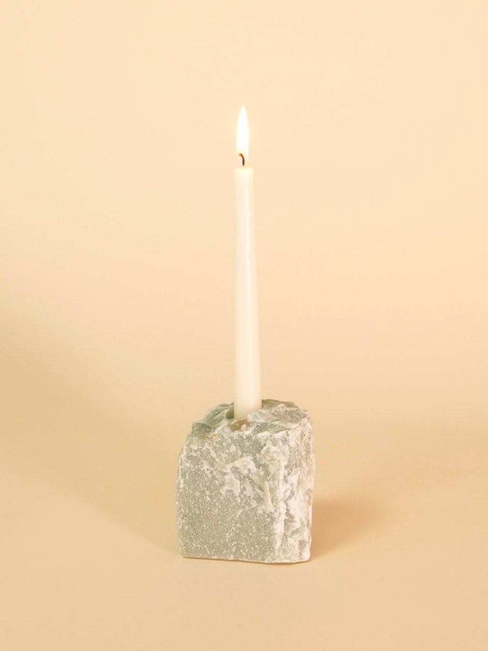 Green Quartz Candle Holder