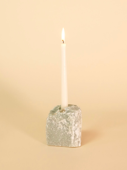 Green Quartz Candle Holder