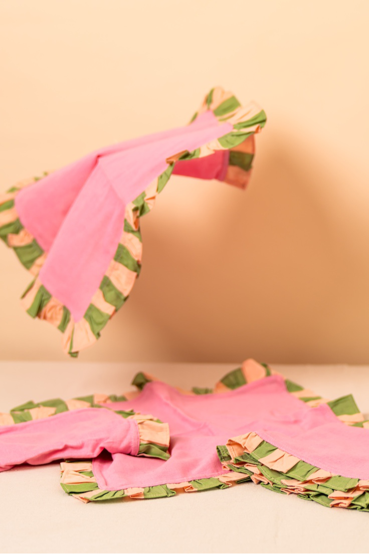 Green Stripe Cotton Napkin
