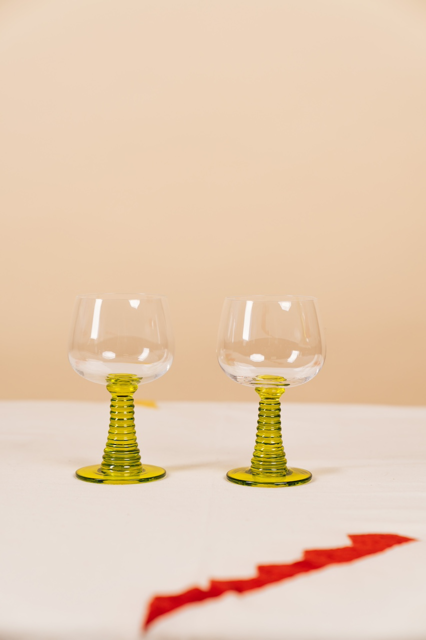 Green Wine Goblet Set of 4