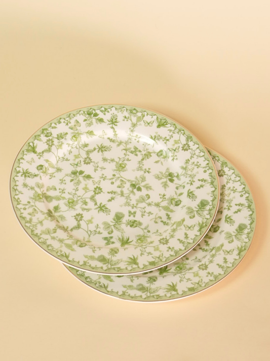 Greeny Garden Porcelain Dinner Plate Set