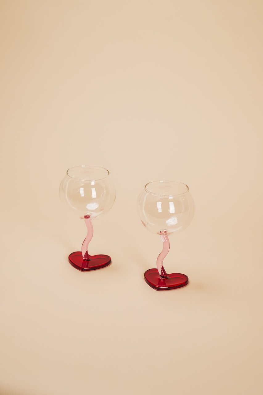 
Heart Shape Base Glass Champagne Wine Cup