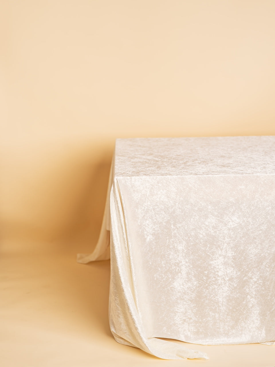 Ivory Velvet Tablecloth