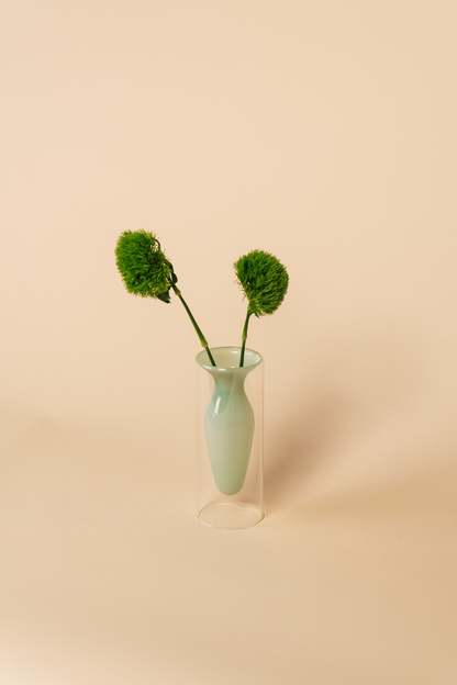 Jade Terrarium Hydroponic Colored Glass Vase