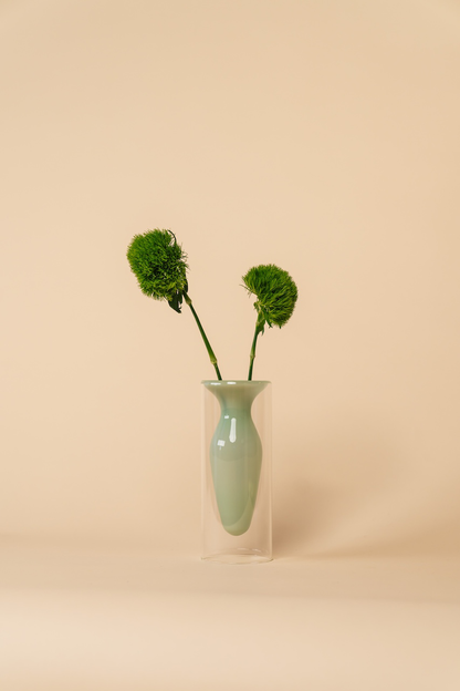 Jade Terrarium Hydroponic Colored Glass Vase