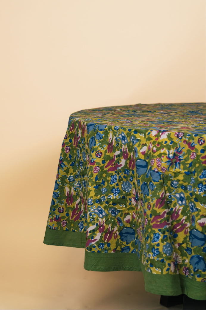 Jardin Blue & Vert Tablecloth