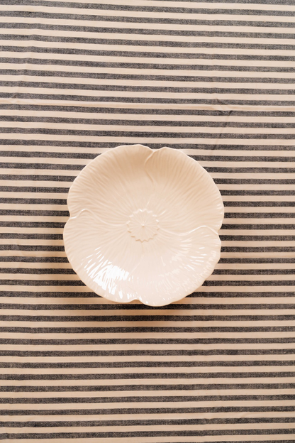 Large Flower Stoneware Plate