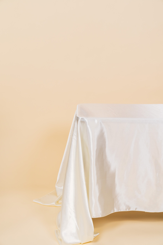 Large Ivory Satin Tablecloth