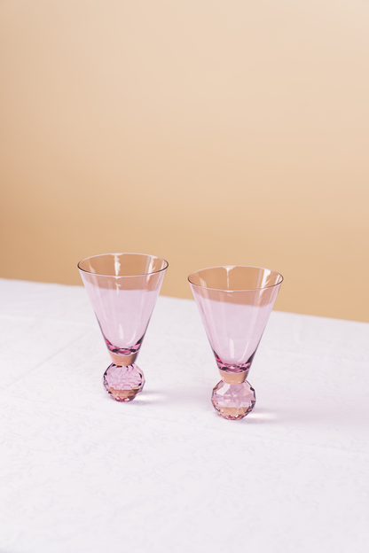 Lavender Gemma Martini Glass