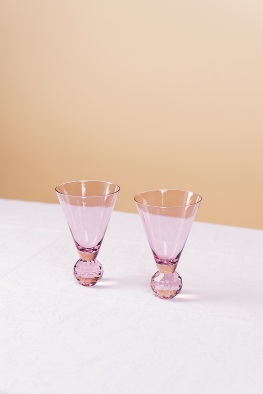 Lavender Gemma Martini Glass