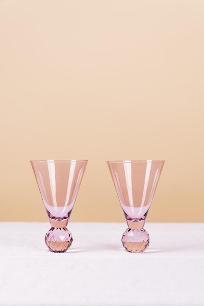 Lavender Gemma Martini Glass Set of 2