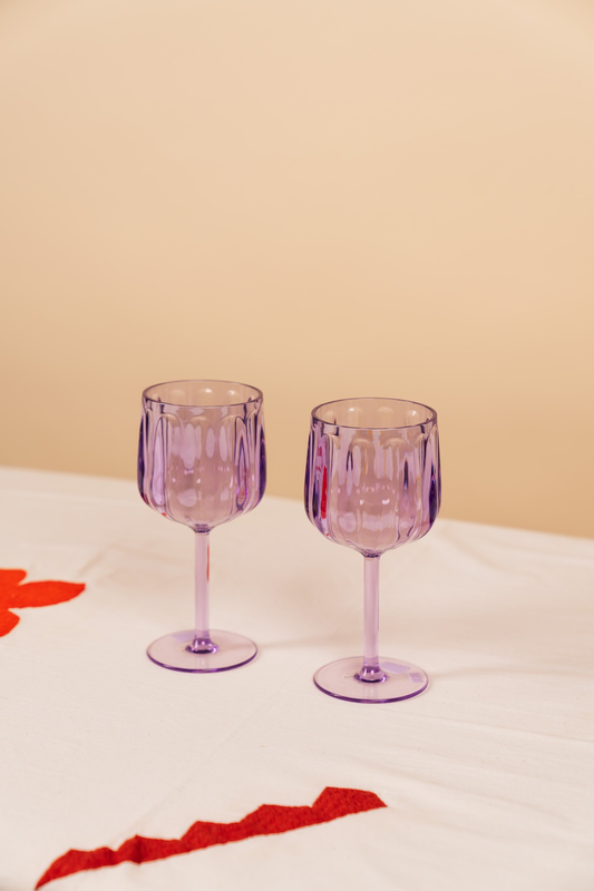Lilac Lucia Acrylic Wine Glass