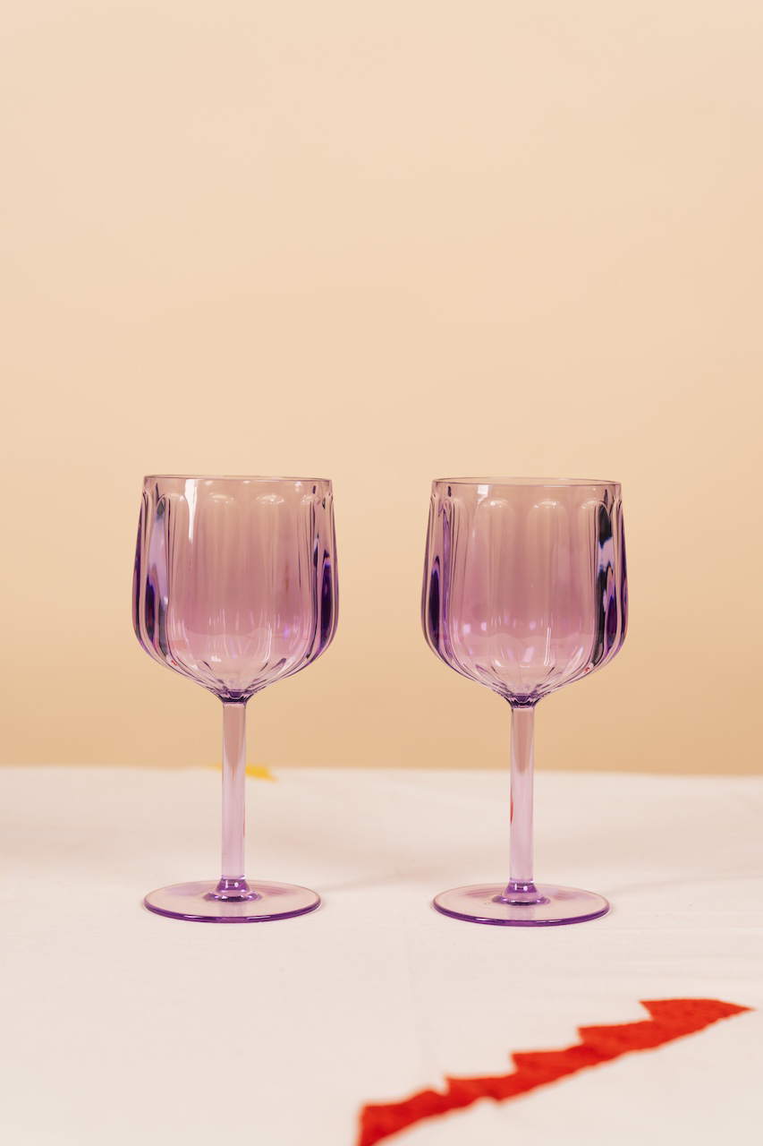 Lilac Lucia Acrylic Wine Glass Set of 2