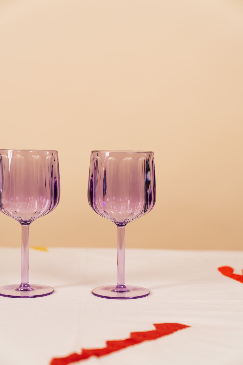 Lilac Lucia Acrylic Wine Glass Set of 2