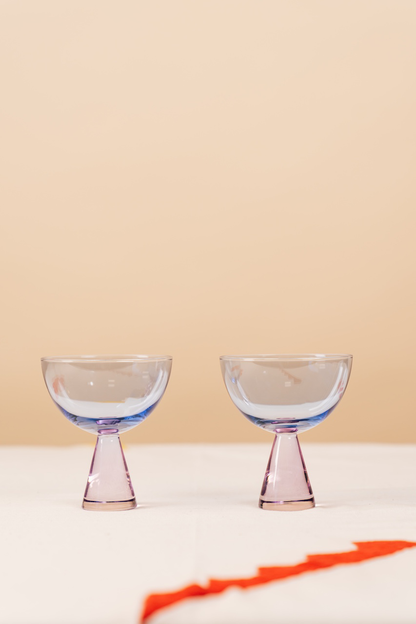 Lilac Ramona Coupe Glass Set of 2
