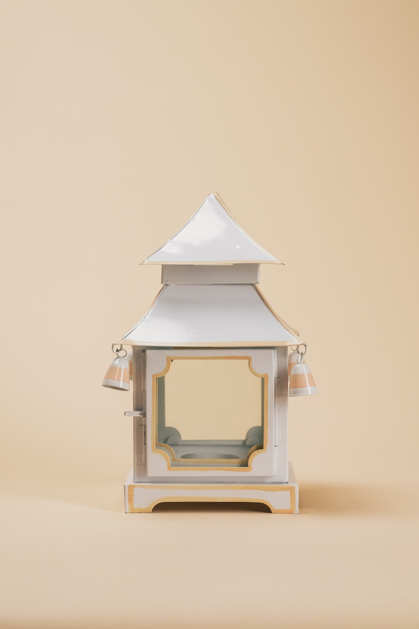 Metal Pink and White Pagoda