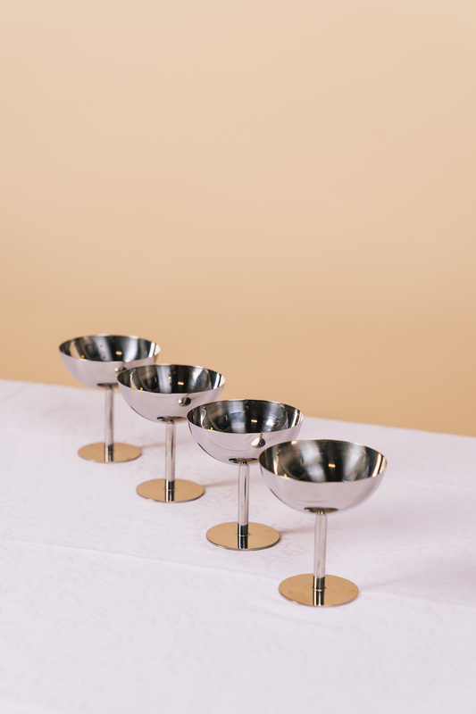 Metal Serving Coupe