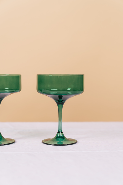 Morgan Teal Coupe Glass Set of 2