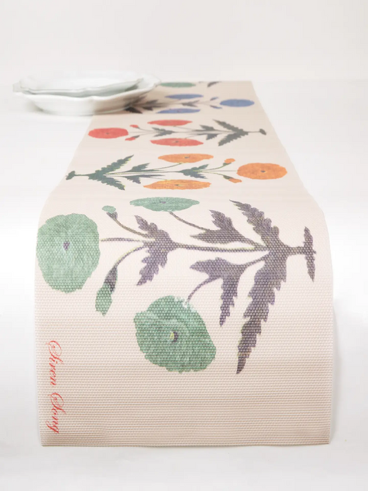 Multi Poppy Vinyl Table Runner