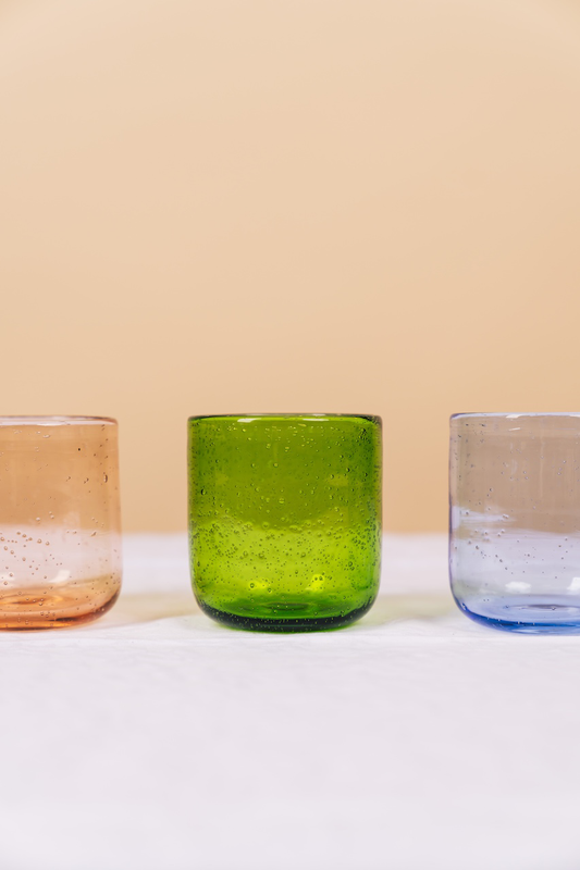 Multicolor Speckled Glass Cup