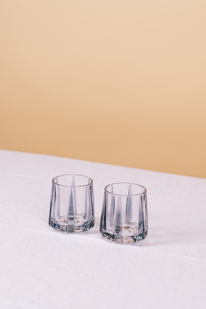 Navy Blue Nordic Whiskey Glass Set of 4