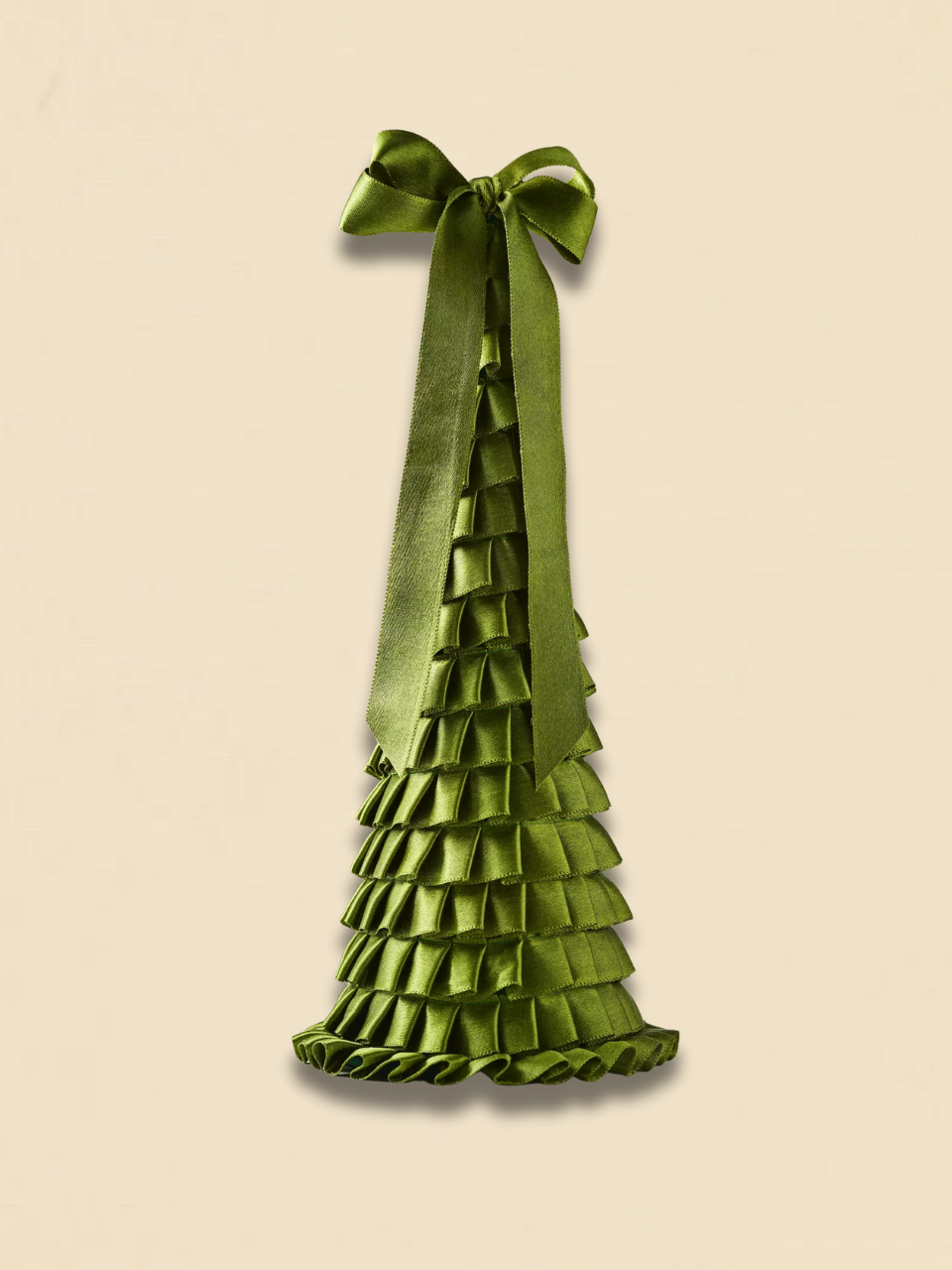 Green Ribbon Tabletop Tree