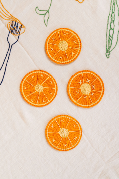 Orange Coaster Set of 4