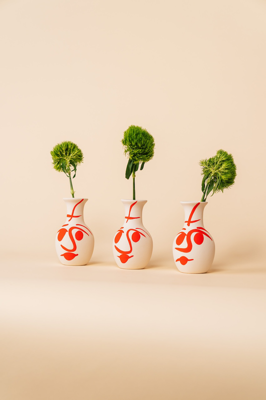 Orange Face Vase