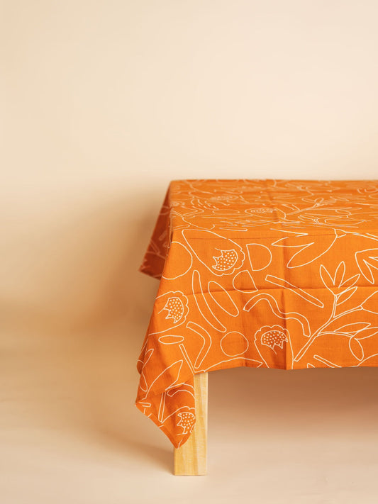 Outline Floral Tablecloth
