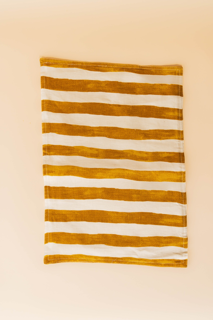 Painterly Stripe Linen Placemat Set