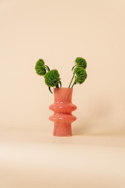 Pink Nordic Decorative Glass Flower Table Vase