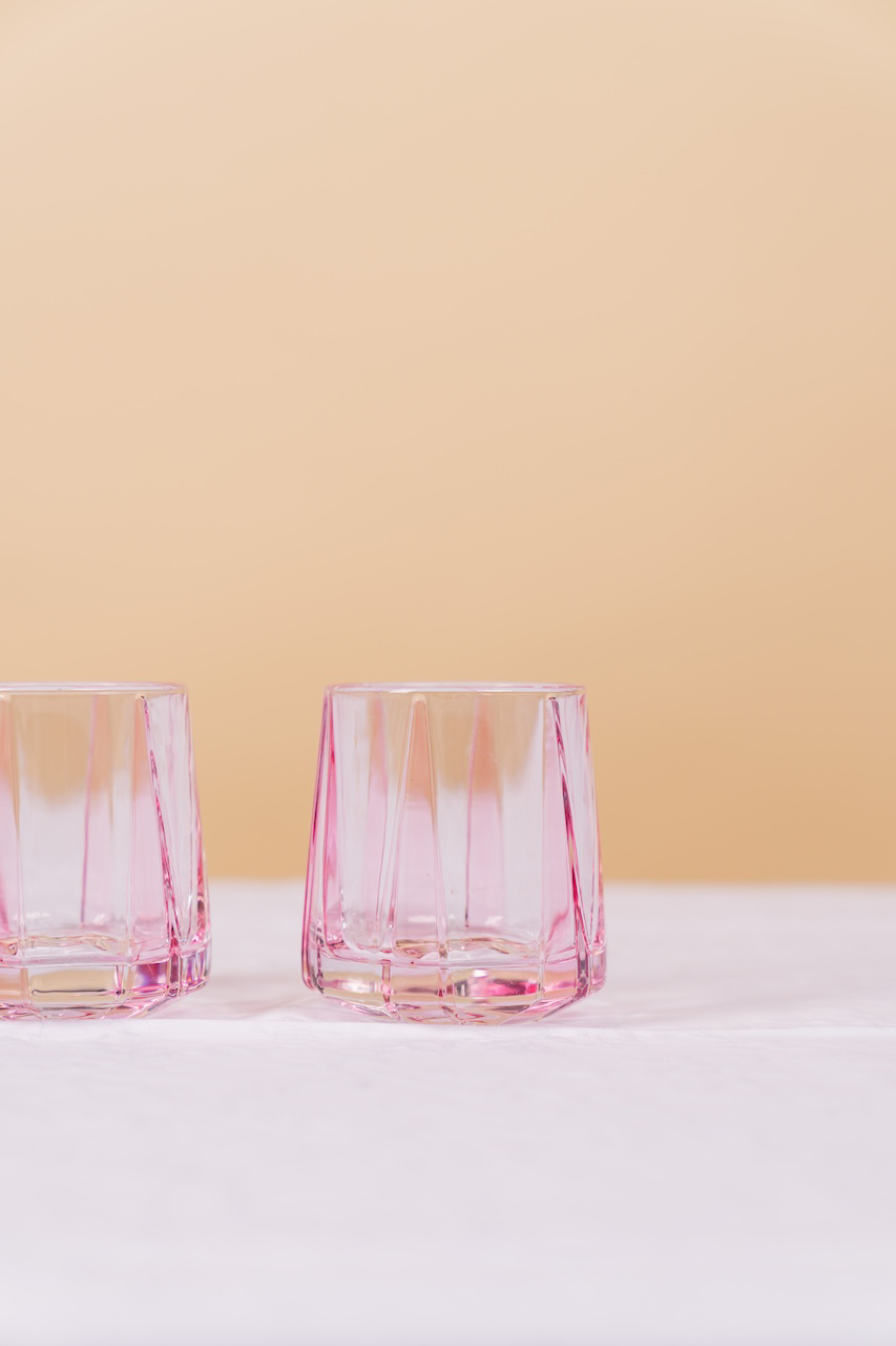 Pink Nordic Whiskey Glass Set of 4
